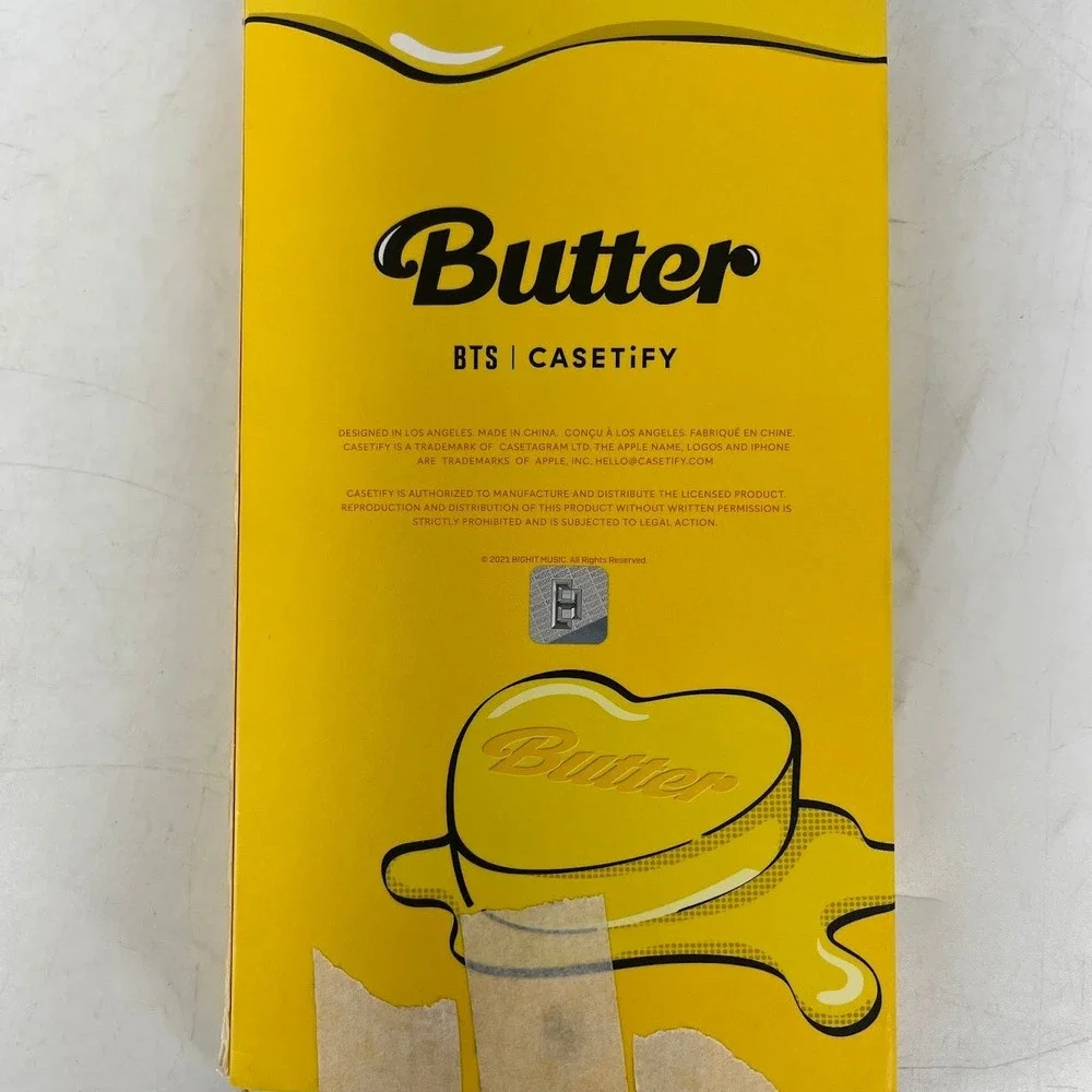 BTS x Casetify Butter iPhone 13 Pro Max Impact Case Yellow Heart K-Pop Merch NEW